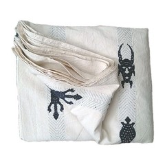 Aztec Woven Cotton Fabric Salamander Turtle Scarub Beetle 96×60″ Heavy Weight