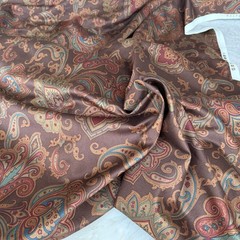 Ralph Lauren Home Dark Paisley Cotton Fabric Continuous 54.5” Wide New