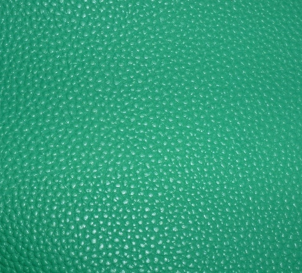 Leather sheet for hair bows pebble litchi faux green material (P17)