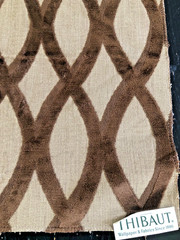 THIBAUT Helix Velvet in Brown 16 3/4 x 17″ Textural Fabric Sample