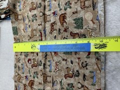 Fabric Scraps Lot Of 14 Pieces 4”-44” W Quilting Crafts Western Horses Outdoors