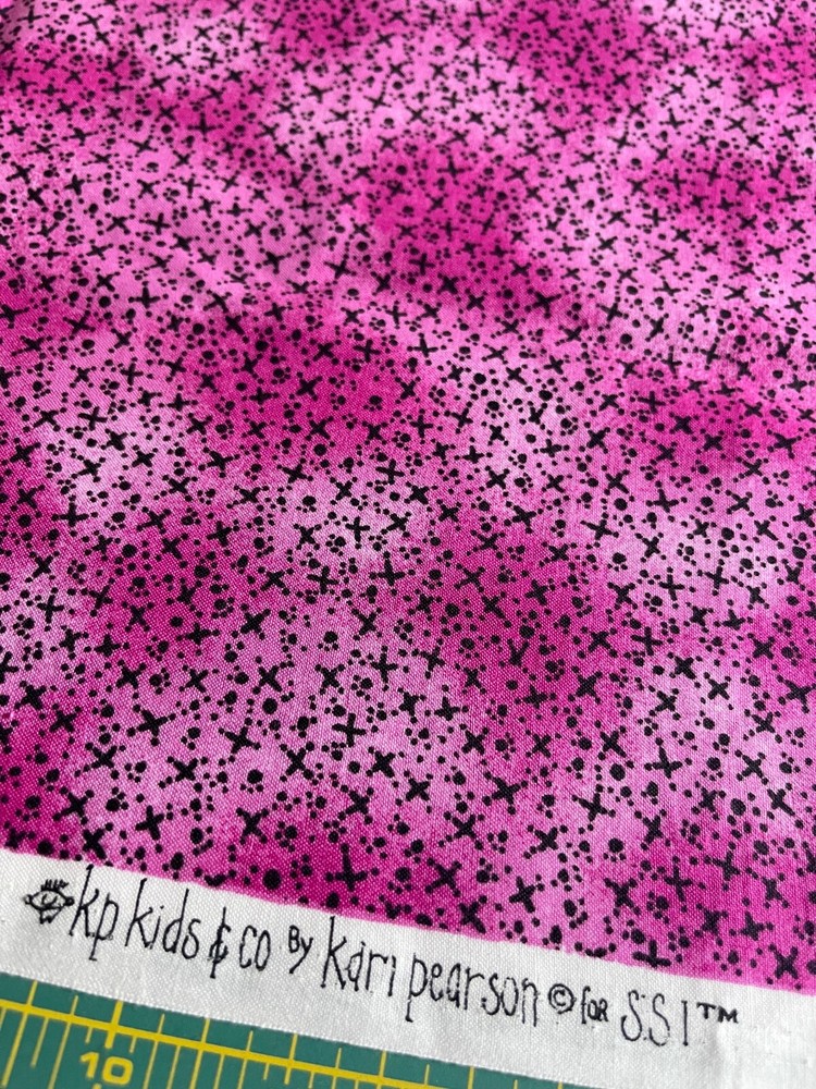 Vintage Pink & Black Design by kp kids by kari pearson for SSI – 1.75 yards