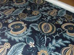 2 Metres iLiv Cantaloupe Navy Velvet Curtain Upholstery Cushion Blind Fabric