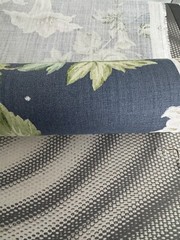 COLEFAX AND FOWLER CURTAIN FABRIC DESIGN Yvette 2 METRES NAVY BLUE 100% LINEN
