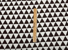 PERENNIALS GEO TRIANGLE BROWN IVORY OUTDOOR INDOOR JACQUARD FABRIC BY YARD 54″W