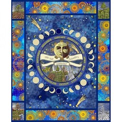 Old Farmers Almanac Celestial Quilt Fabric Panel 36 x 44 Inches