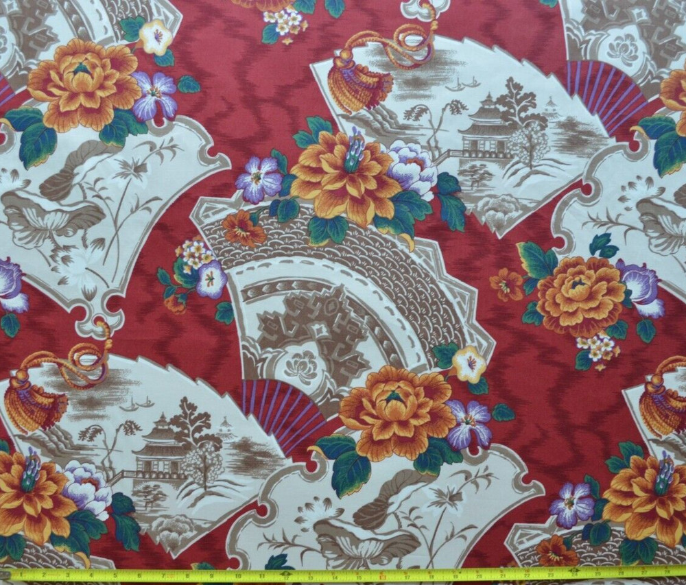 Thirty + yards available VINTAGE STANLEY KING CHINOISERIE CHINTZ 100% Cotton