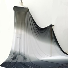 By yard Polyester Stretch Mesh Material Tulle Soft Ombre Net Fabric For Stage