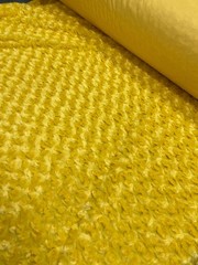 Ruth YELLOW Cuddle Minky Rosette Soft Faux Fur Fabric by the Yard – 10083