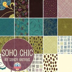 Soho Chic. Honeycomb (hex pre-cut) by Sandy Gervais for Moda