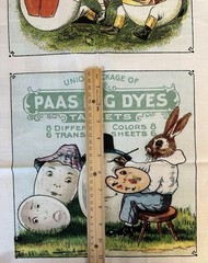 EGG HUNT J. Wecker Frisch RETRO VINTAGE EASTER BLOCKS FABRIC R BLAKE PANEL 23″
