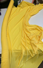2 yards of yellow polycrepe non ravel 60″ wide easy to sew