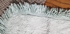 Terry Chenille Pastel Aqua Cotton Fabric Pieces- Cutter