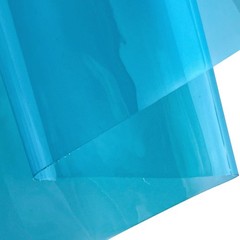 | 12 Gauge Clear Tinted Plastic Vinyl, 16″x48″ See Through Vinyl Fabric-Sky Blue
