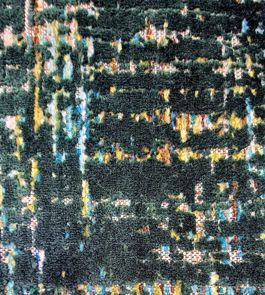 Moonstruck Emerald Dark Green Cut Velvet Covington Upholstery Fabric