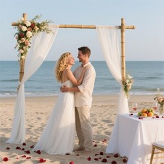 Elegant 29″ x 20ft Ivory Sheer Draping Fabric for Memorable Wedding Ceremonies