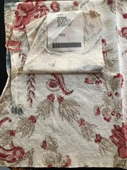 GP&J BAKER Rose Pompadour in Red & Blue 24 x 34″ Floral Fabric Sample