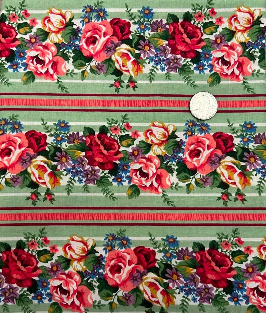 Multi-Color Floral 100% Cotton Fabric 1 yard 35″ x 44″ F10