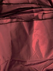 VTG Jacobean Faux Silk Taffeta Solid Fabric Iridescent Wine Red 11.4Yds LOT