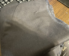 1-1/2 Yds Dark Gray Cotton Blend Sewing Fabric 60″ Wide ~ Vintage