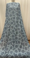 20% Silk 80% Cotton Voile Slate Blue Mid-Century Mod Fabric By The Yard 44″Wide