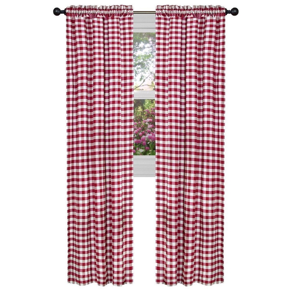 Checkered Panel Drape 60″x108″ Gingham Buffalo Check Curtain (PRICE PER PANEL)