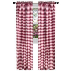 Checkered Panel Drape 60″x108″ Gingham Buffalo Check Curtain (PRICE PER PANEL)