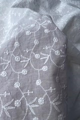 Cotton Embroidered Cutwork Eyelet Lace Fabric Floral Dress Wedding Kids Craft