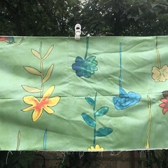 Vintage Fabric Texoprint The Netherlands modernist floral 1 yard scotchguard