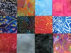 48 PCS BATIK ~ 5″X5″ PRE-CUT QUILT SQUARES CHARM PACK ~ FREE SHIPPING