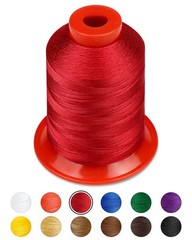 FIVEIZERO Extra Strong Upholstery Thread,Red 1000 Meters Bonded Nylon Thread …