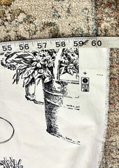 Ralph Lauren Home Fabric Garden Shop Toile RARE +/- 3 YDS Wide Width Cream Black
