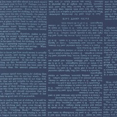 MODA – Paper Hamlet by Cathe Holden – Book Pages Text and Words – Midnight 1/4yd