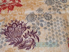 35″ X 44″ VINTAGE COLORFUL CHEATER QUILT FLORAL PLUS/JOANN/NEW COTTON#954
