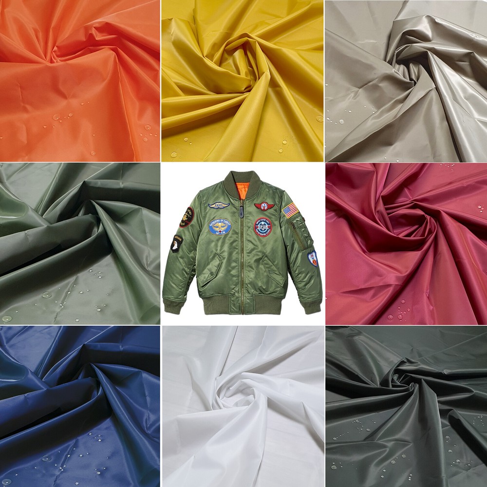 Nylon Twill Outdoor Waterproof Military Aviator Bomber Flight Jacket Fabric 58″w