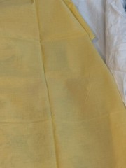 Lot of 4 yellow color design fabrics floral solid quality vintage new