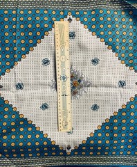 VTG MoD Florals Framed Panel Lg. Bandana Pillows or Quilt Square 45″x25″