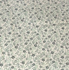 Green Floral 100% Cotton Fabric 36” x 38” Continuous Piece