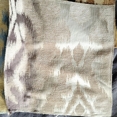 heavily Textured Fabric Sample material viscose wool polyester shiny France
