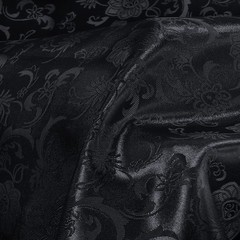 Cobedzy Black Satin Fabric by The Yard – 1 1 60 Inches Wide,