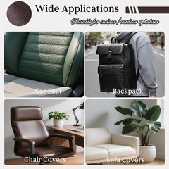 HYVAKUPPA 5 Yards Coffee Faux Leather Fabric