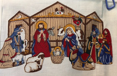 VIP Cranston~ Cotton Fabric~ Cut & Sew Panel~Keepsake Crafts~ Nativity Scene