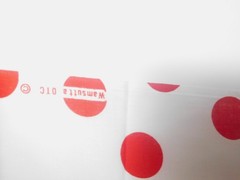 White with 1″ red Polka Dots Wamsutta Easy Care Cotton Fabric 4 yds. X 45