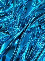 Turquoise 54″ Wide Upholstery Chrome Mirror Reflective Vinyl Fabric By The Yard