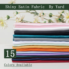 Satin Fabric by the Yard ，60 Inch Wide ，Soft Charmeuse Silk Satin Fabrics for Se