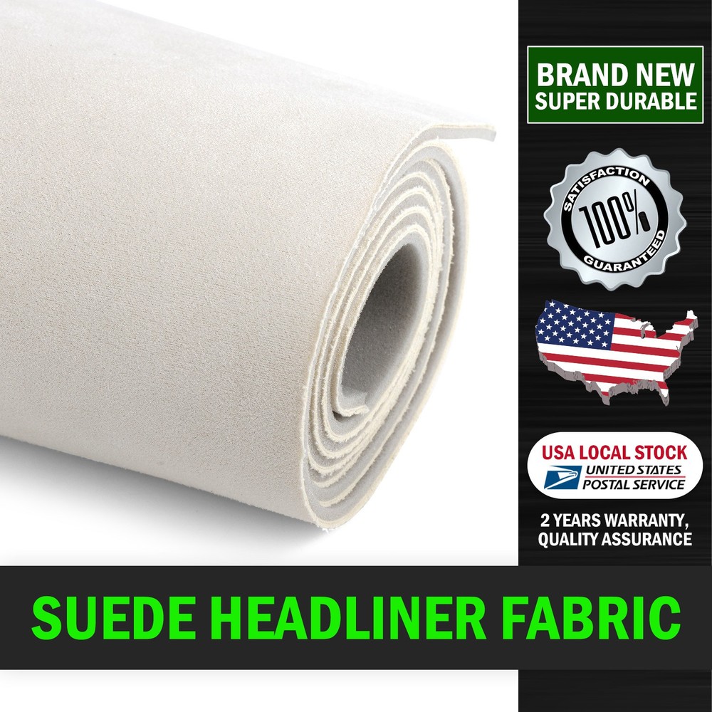 80″ ×60″ Headliner Fabric Foam Backed Suede Match Car Roof Liner Sag Upholstery