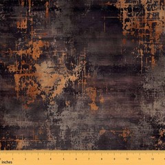 Erosebridal Abstract Watercolor Fabric by The Yard,Country Farmhouse Brown Orang