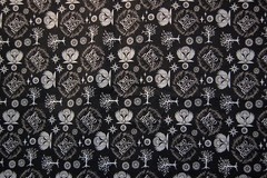 Lord of the Rings black/grey cotton print fabric – sold by the HALF YARD