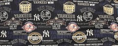 MLB NEW YORK YANKEES STADIUM FABRIC- 100% Cotton- 36”L X 30”W