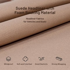 Transformative 38″ × 60″ Brown Headliner Fabric – Mesh Type with Foam Backing